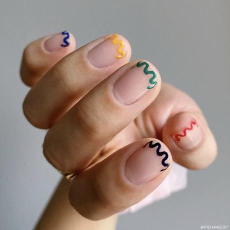 Nail art simples diseños coloridos fáciles