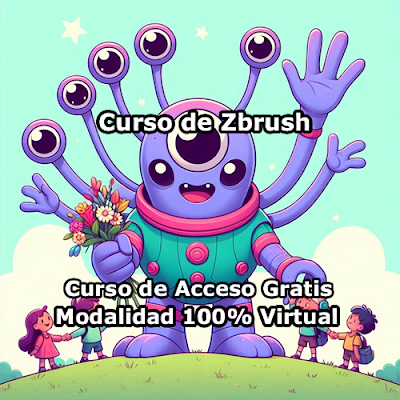 Curso de Zbrush Modalidad 100% Virtual de Acceso Gratis