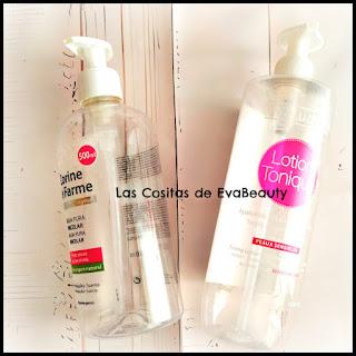 Agua micelar Corine de Farme y Tónico de Evoluderm productos terminados acabados empties beauty belleza skincare blogger beautyblogger limpieza facial blog de belleza nuevo post new post opinion reseña review