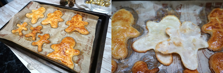 Muñecos de hojaldre rellenos de chocolate Muñecos de hojaldre rellenos de chocolate