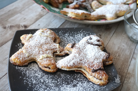 Muñecos de hojaldre rellenos de chocolate Muñecos de hojaldre rellenos de chocolate