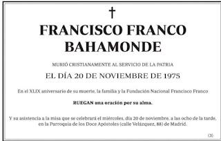 XLIX aniversario del fallecimiento de Francisco Franco