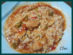 Arroz con pollo a la hortelana