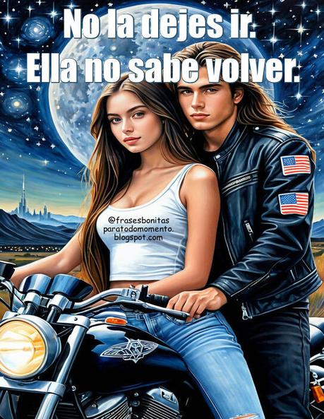 No la dejes ir. Ella no sabe volver.