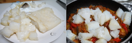 Empanadillas rellenas de fritada con bacalao