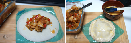 Empanadillas rellenas de fritada con bacalao