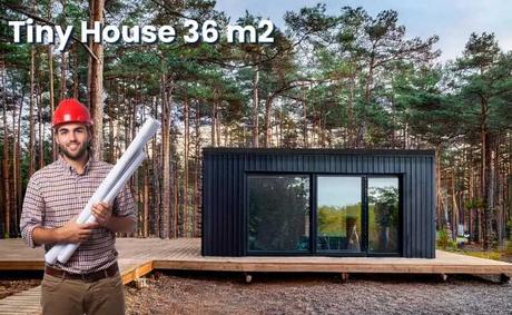 Casas Modulares y Casas Containers: ¿La Nueva Tendencia en Viviendas? Imagen de una casa modular compacta de 22 m², diseñada para maximizar espacios pequeños. Cuenta con un diseño moderno, acabados exteriores minimalistas y ventanales que permiten la entrada de luz natural, ideal para uso como oficina, vivienda pequeña o espacio adicional.