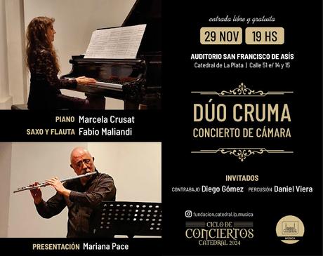 Dúo Cruma en Concierto de cámara - 29 de noviembre - La Plata