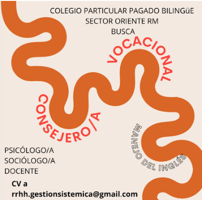 OPORTUNIDADES DE EMPLEOS PARA ORIENTADORES EN CHILE. Semana del 25-11 al 01-12-2024.
