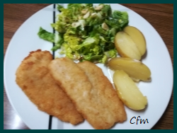 Plato combinado de panga rebozada