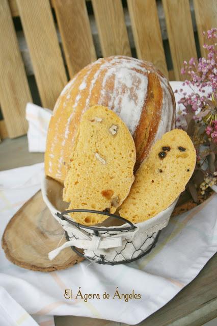 PAN DE CALABAZA , NUECES Y PASAS