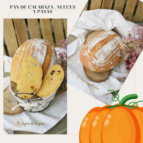 PAN DE CALABAZA , NUECES Y PASAS