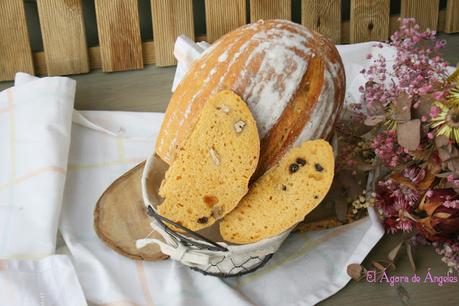 PAN DE CALABAZA , NUECES Y PASAS