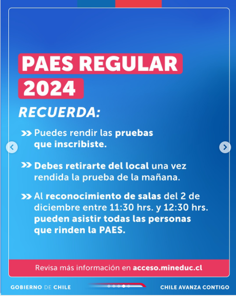 Elementos a considerar para la rendición de la PAES Regular 2024. Elementos a considerar para la rendición de la PAES Regular 2024.