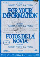 Concierto de For Your Information y Fotos de la Novia en Café la Palma