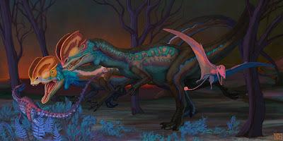 Las vistosas escenas mesozoicas de Noel Hill