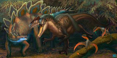 Las vistosas escenas mesozoicas de Noel Hill