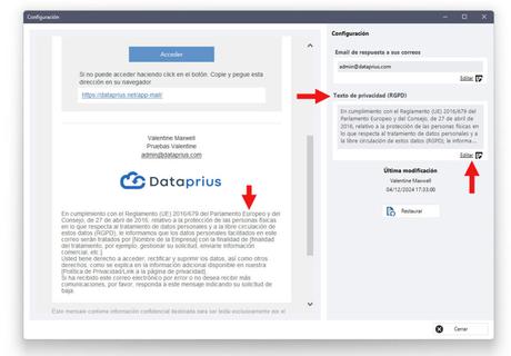 Nuevos cambios y mejoras disponibles Dataprius. Nuevos cambios y mejoras disponibles Dataprius.