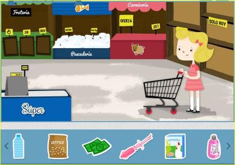 El supermercado. Pegatinas