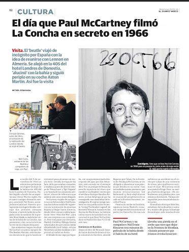 El día que Paul McCartney filmó La Concha en secreto en 1966.