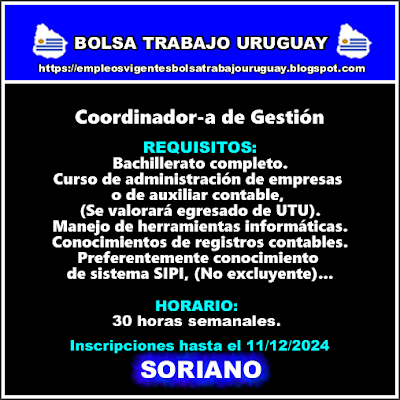 Coordinador-a de Gestión