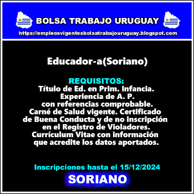 Educador-a(Soriano)