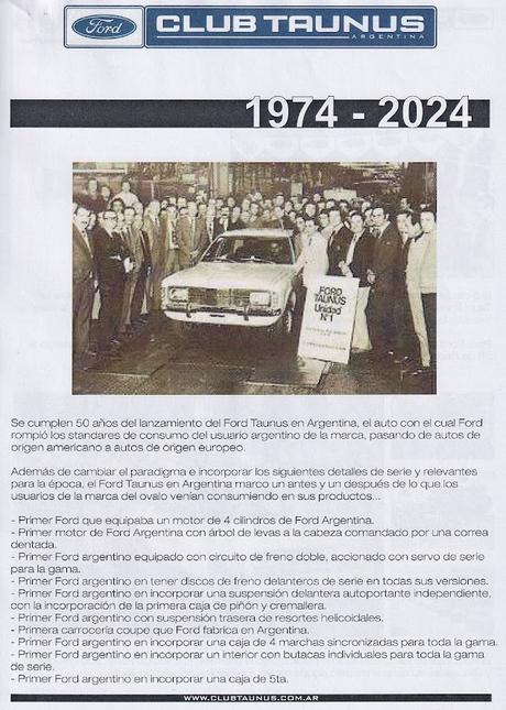 Aniversario 50º de la presentación del Ford Taunus en Argentina