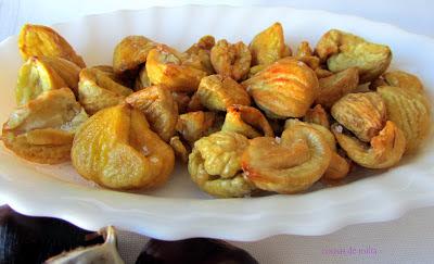 Castañas fritas