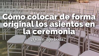 Cómo colocar de forma original los asientos en la ceremonia