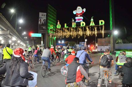 Municipio de Soledad de Graciano Sánchez cierra el año con exitosa Rodada Nocturna Navideña