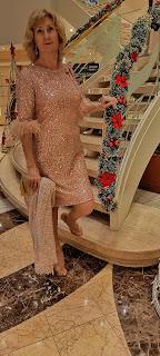 DE ENCAJE VERDE💚Y🩷DE LENTEJUELAS ROSA