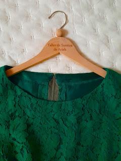 DE ENCAJE VERDE💚Y🩷DE LENTEJUELAS ROSA