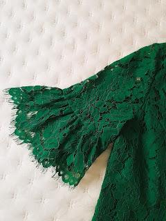 DE ENCAJE VERDE💚Y🩷DE LENTEJUELAS ROSA