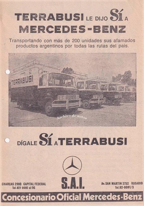 Terrabusi y sus Mercedes-Benz L 608 D de flota de 1978