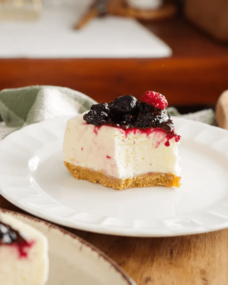 porcion cheesecake sin horno