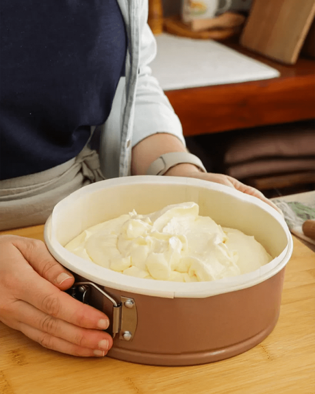 relleno de cheesecake en molde