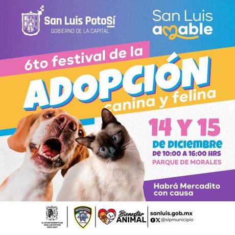 Invitan al sexto Festival de Adopción Canina y Felina en el Parque Morales