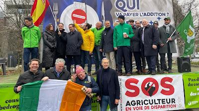 Los agricultores protestan contra el acuerdo con Mercosur…Y el rey Felipe VIº condecora a Meloni con una medalla.