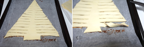 Árbol de Navidad de hojaldre y chocolate Árbol de Navidad de hojaldre y chocolate