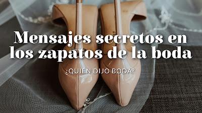 Mensajes secretos en los zapatos de la boda