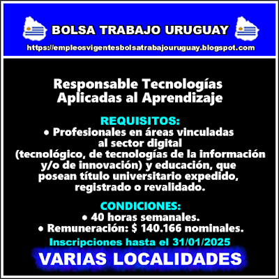 Responsable Tecnologías Aplicadas al Aprendizaje Responsable Tecnologías Aplicadas al Aprendizaje
