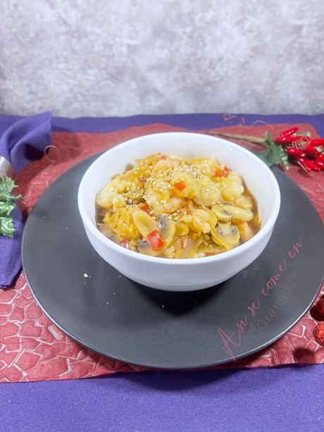 Gambas al estilo de Hunan