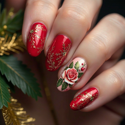 10 Uñas Rojas Decoradas para Navidad: Clásico, Elegante y Festivo
