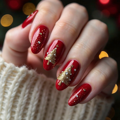 10 Uñas Rojas Decoradas para Navidad: Clásico, Elegante y Festivo
