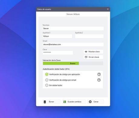 Dataprius. Doble factor de autenticación (2FA)