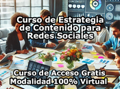 Curso Estrategia Contenido para Redes Sociales Modalidad 100% Virtual Acceso Gratis
