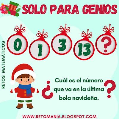 Navidad, MateNavidad, Retos en Navidad, RetoNavidad, Desafíos matemáticos, Problemas matemáticos, Retos matemáticos, Retos virales, Retos mentales, Descubre el número, El número oculto, El número que falta, Acertijos, Acertijos visuales, Acertijos matemáticos, Acertijos mentales, Descubre el número, El Intruso, Solo para Genios