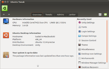 ubuntu tweak 061 0 Ubuntu Tweak 0.6.1 con soporte para Ubuntu 12.04