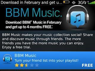Descarga BBM Music y obten 4 meses de servicio gratis