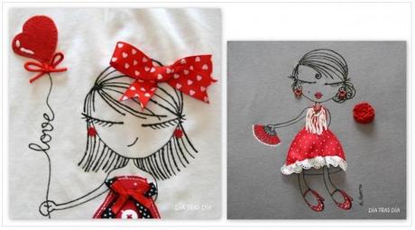 Camisetas handmade, de DíatrasDía, en Artesanio. PoR uN FeBReRo SiN CaToRCe